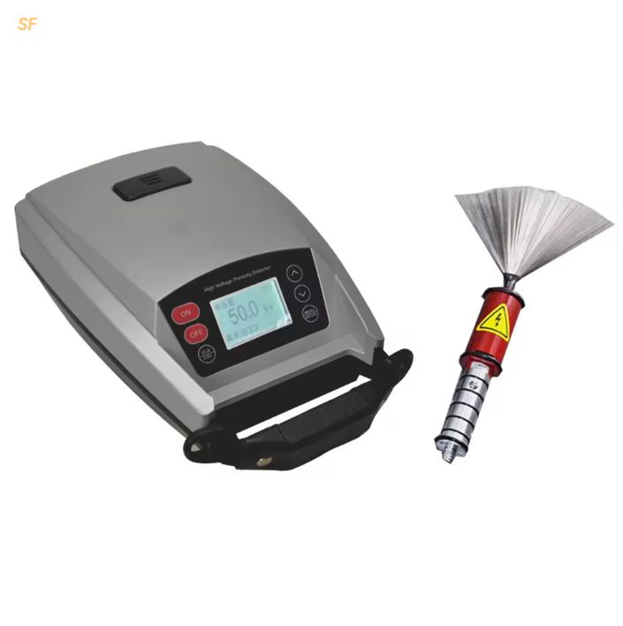 Spark Tester High Voltage Holiday Detector Coating Pinhole Detector Adjustable Voltage Audible Visual Alarm Pipeline Tank Coating Inspection NDT Equipment