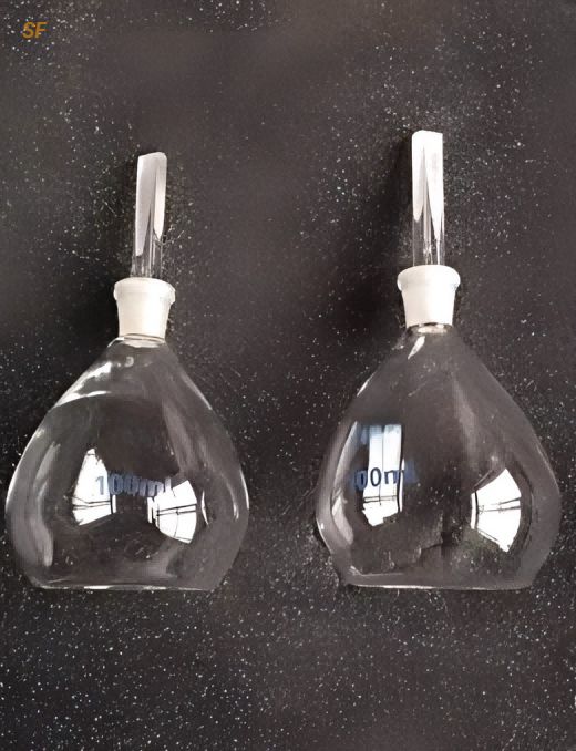 Laboratory Glass Pycnometer, 25ml/50ml Specific Gravity Bottle, Liquid Density Testing Bottle for Lab, Asphalt Density Test