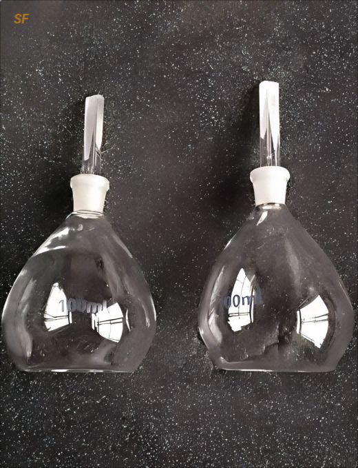 Laboratory Glass Pycnometer, 25ml/50ml Specific Gravity Bottle, Liquid Density Testing Bottle for Lab, Asphalt Density Test