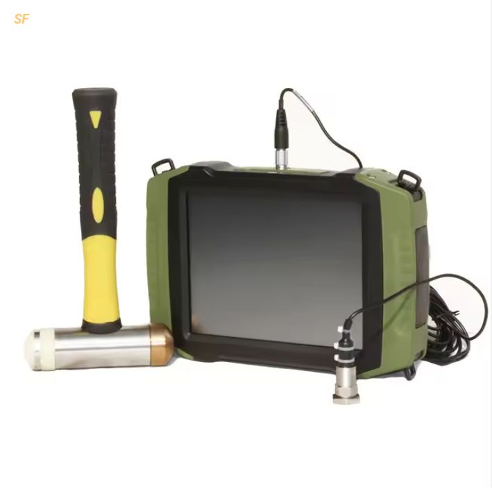 Low Strain Pile Integrity Tester Pile Dynamic Tester Small Strain Pile Tester Pile Integrity Testing Reflected Wave Method Touchscreen Wireless NDT Equipment ASTM