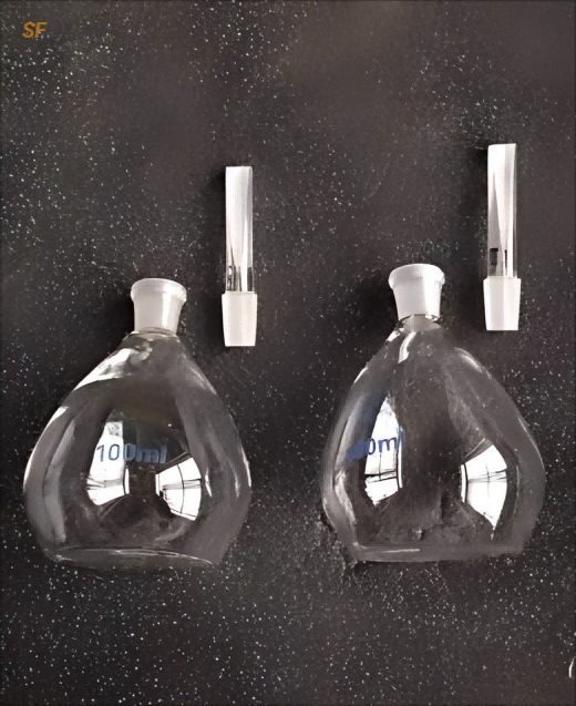 Laboratory Glass Pycnometer, 25ml/50ml Specific Gravity Bottle, Liquid Density Testing Bottle for Lab, Asphalt Density Test