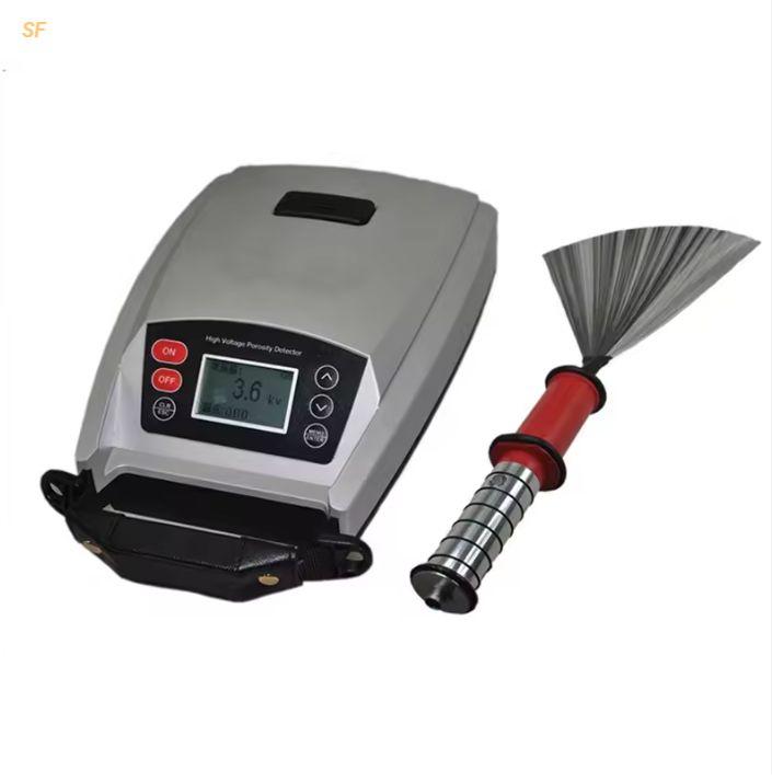 Spark Tester High Voltage Holiday Detector Coating Pinhole Detector Adjustable Voltage Audible Visual Alarm Pipeline Tank Coating Inspection NDT Equipment