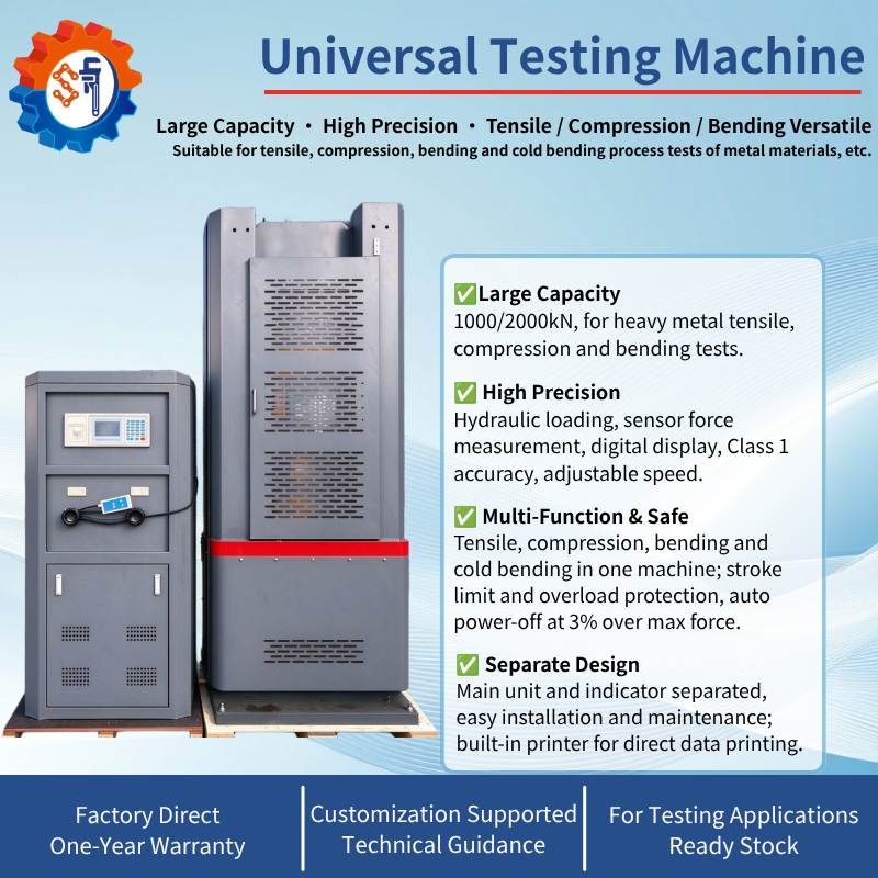 Electro-Hydraulic Universal Tester 1000kN / Servo 2000kN555