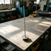 Soil Stirrer Stainless Steel Mixing Rod with Perforated Round Base for Laboratory Soil Sample Preparation & Mixing Factory Direct