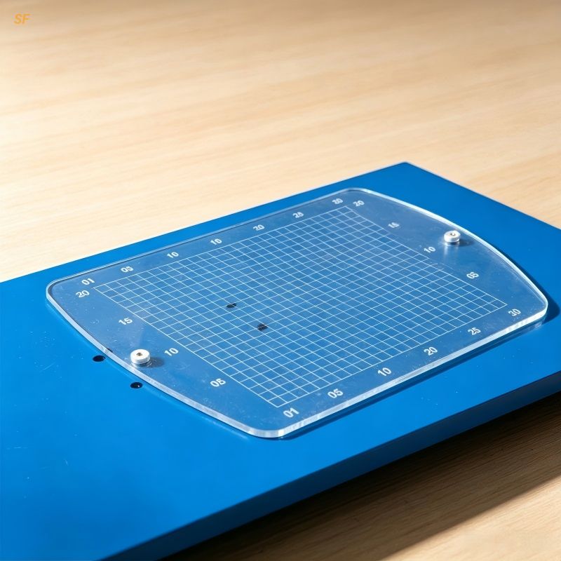 Thermal Insulation Bonding Area Grid Plate High-Transmittance Acrylic for Exterior Wall Insulation Bonding Coverage Testing Factory Direct